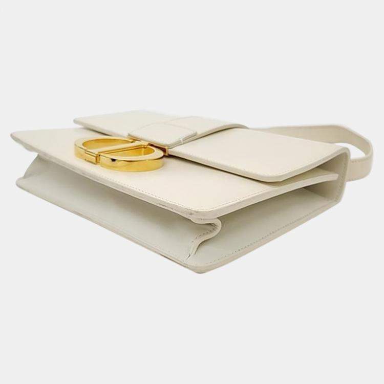 Pre Owned Dior Beige Leather 30 Montaigne Shoulder Bag