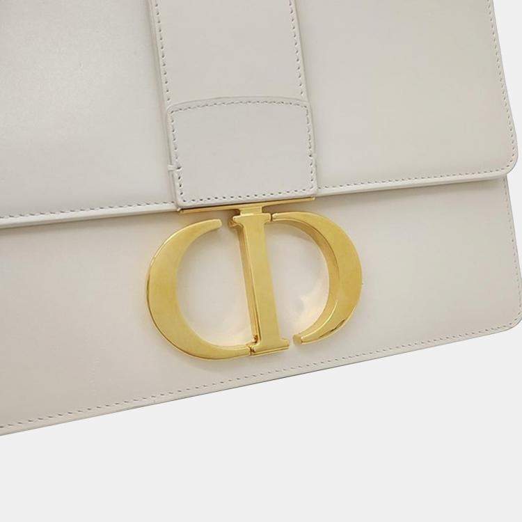 Pre Owned Dior Beige Leather 30 Montaigne Shoulder Bag