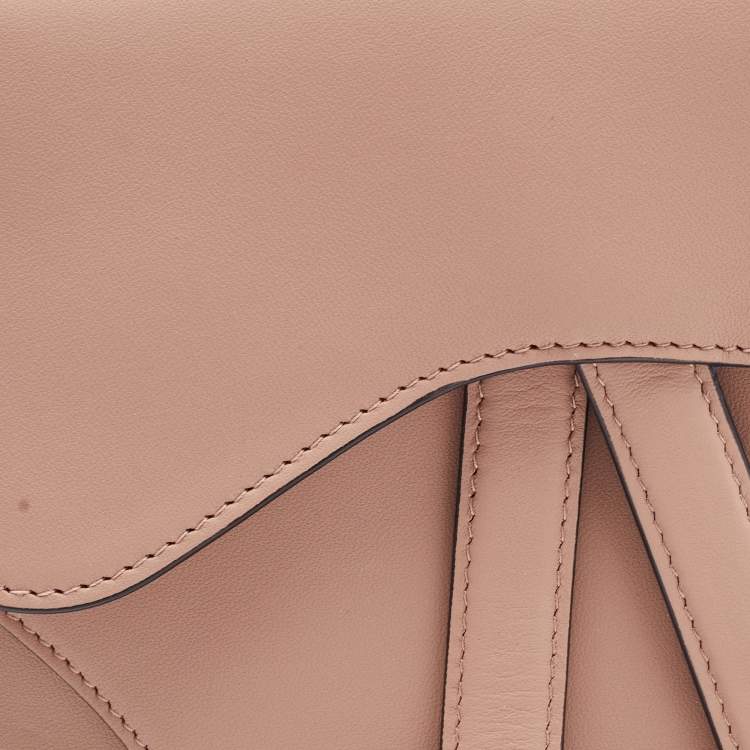 Pre Owned Dior Blush Ultra Matte Leather Saddle Convertible Belt Bag