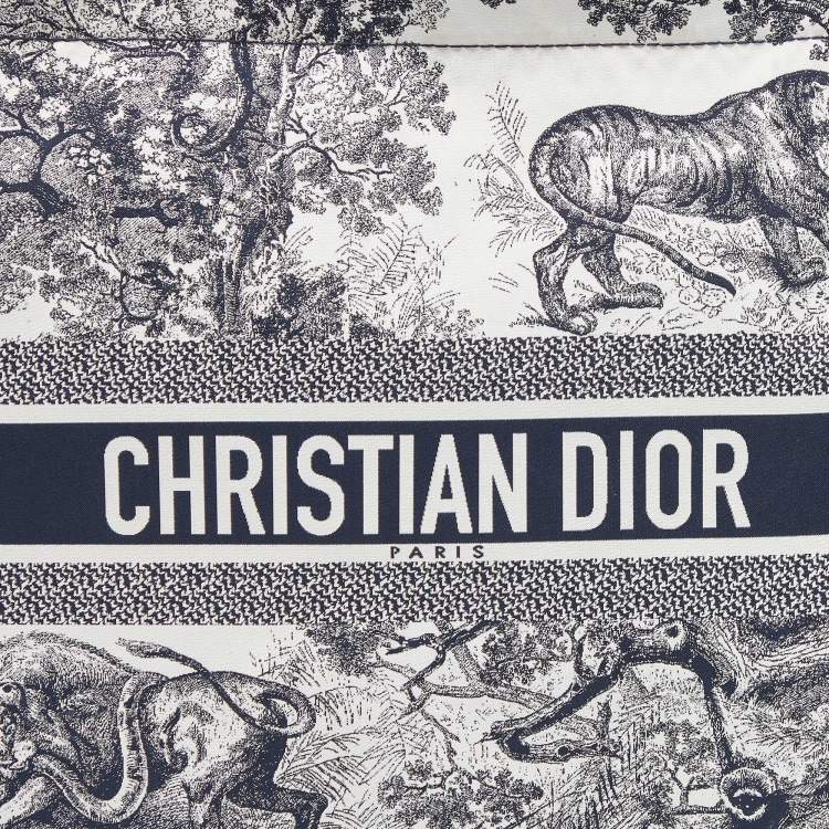 Pre Owned Dior Blue Technical Fabric Diortravel Zipped Pouch