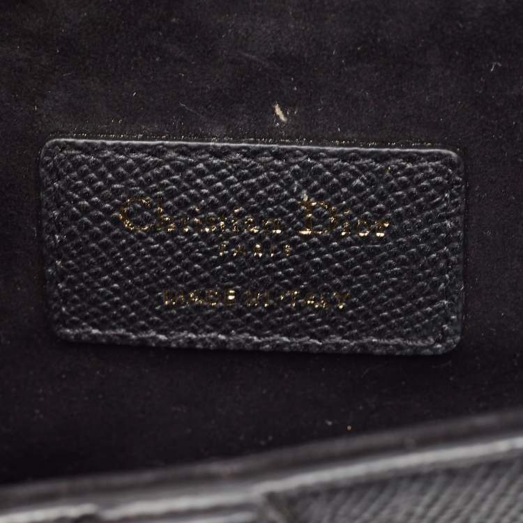 Pre Owned Dior Dark Navy Blue Leather Mini Saddle Bag
