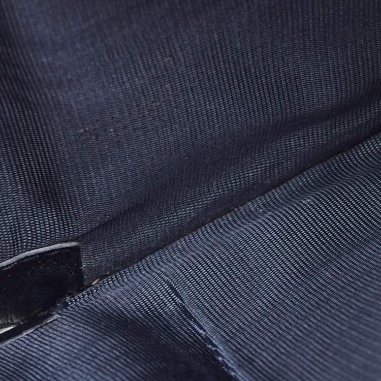 Pre Owned Dior Blue/Beige Oblique Jacquard Saddle Lotus Wallet