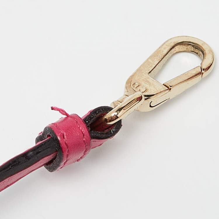 Pre Owned Dior Fuchsia Leather Mini Diorissimo Tote