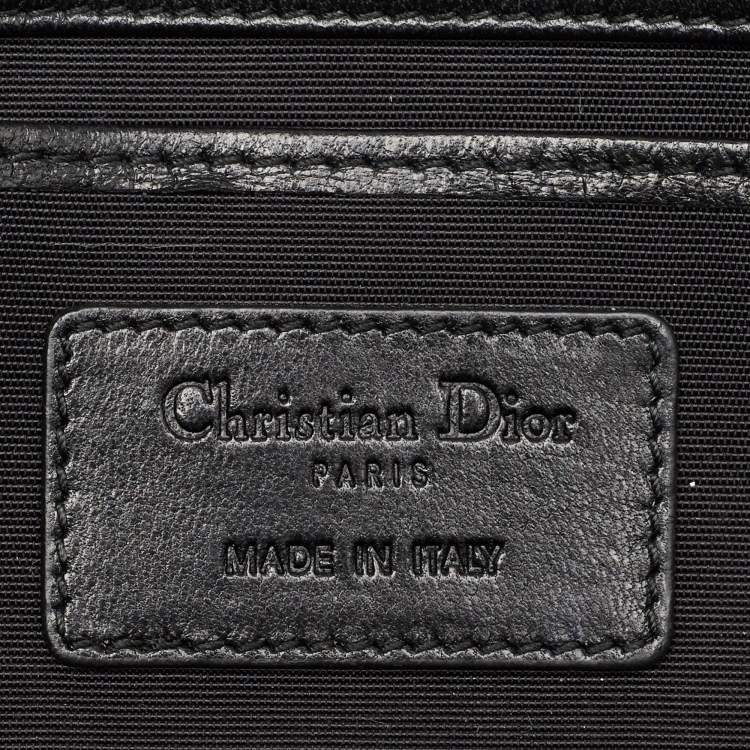 Pre Owned Dior Black Cannage Leather Lady Dior Chain Clutch