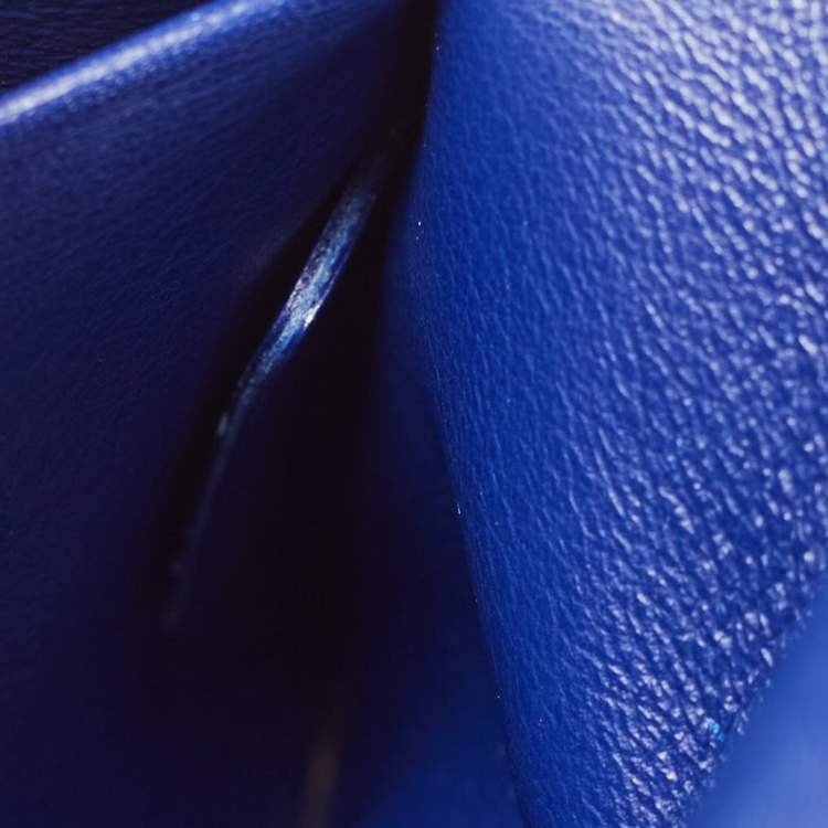 Pre Owned Dior Blue Python Mini Be Dior Top Handle Bag