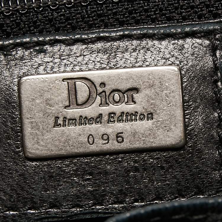 Pre Owned Dior Black Python Limited Edition 096 Rebelle Hobo