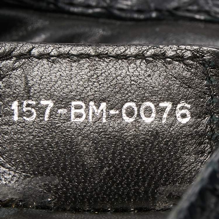 Pre Owned Dior Black Python Limited Edition 096 Rebelle Hobo