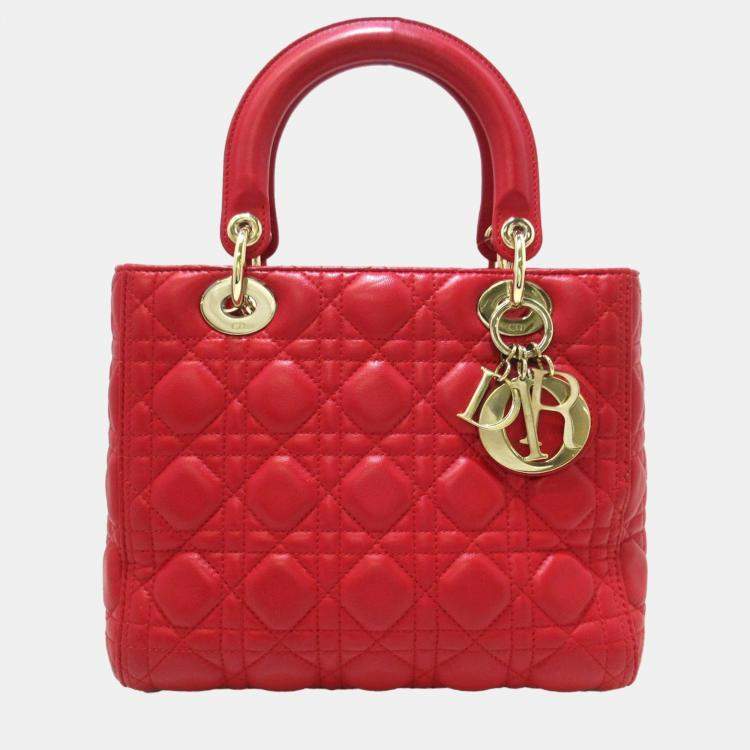 Lady dior best sale medium lambskin