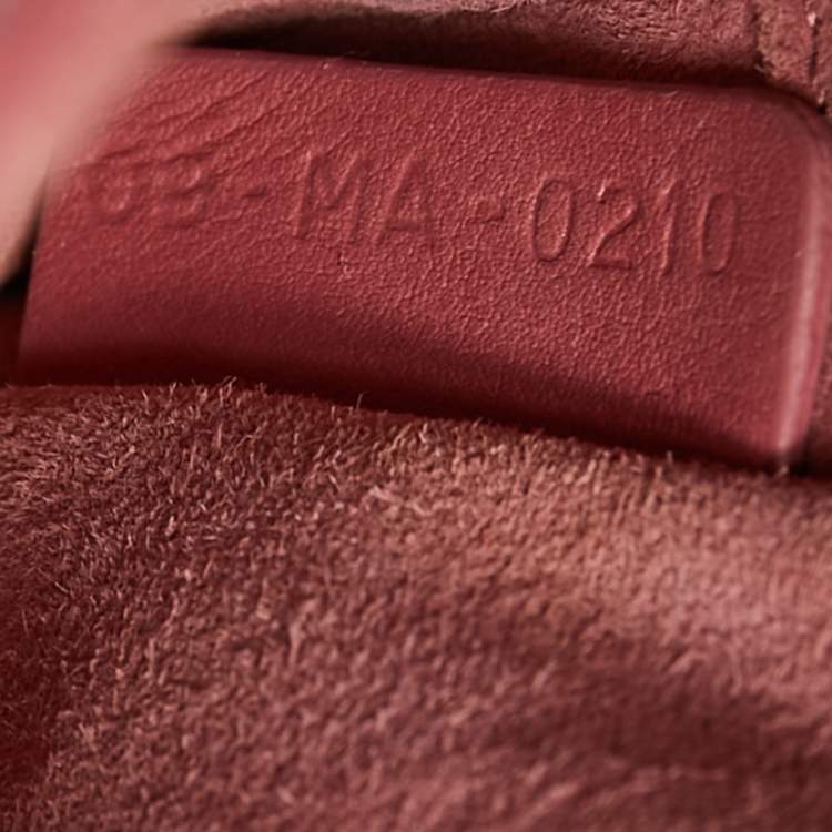 Pre Owned Dior Old Rose Mini Leather Saddle Bag