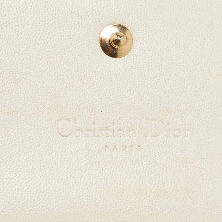 Pre Owned Dior Beige/Brown Python and Leather Lady Dior Wallet On Chain
