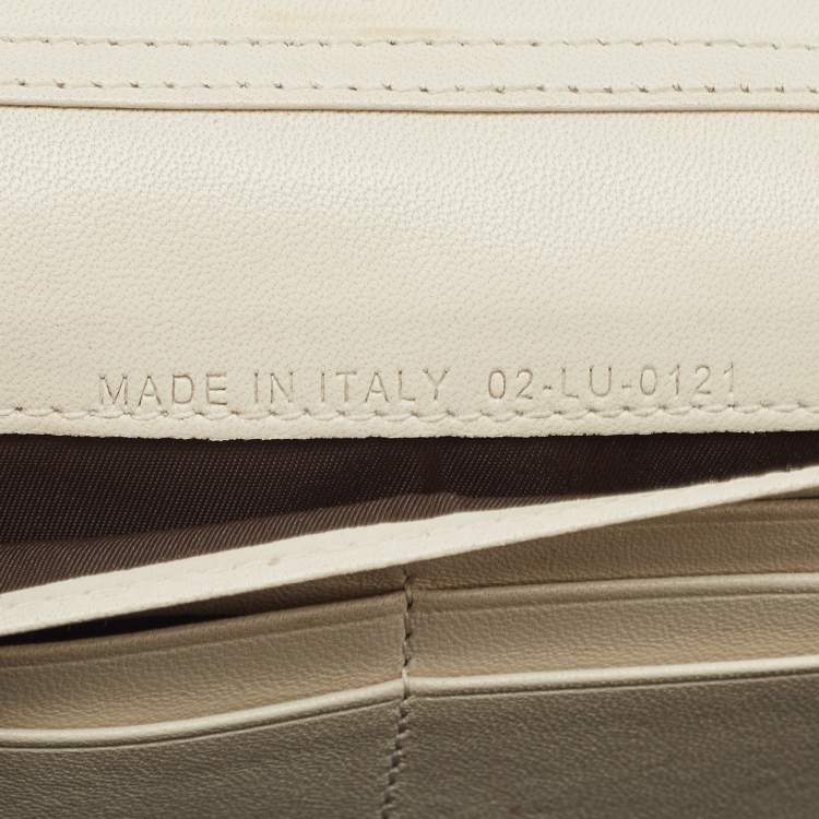 Pre Owned Dior Beige/Brown Python and Leather Lady Dior Wallet On Chain