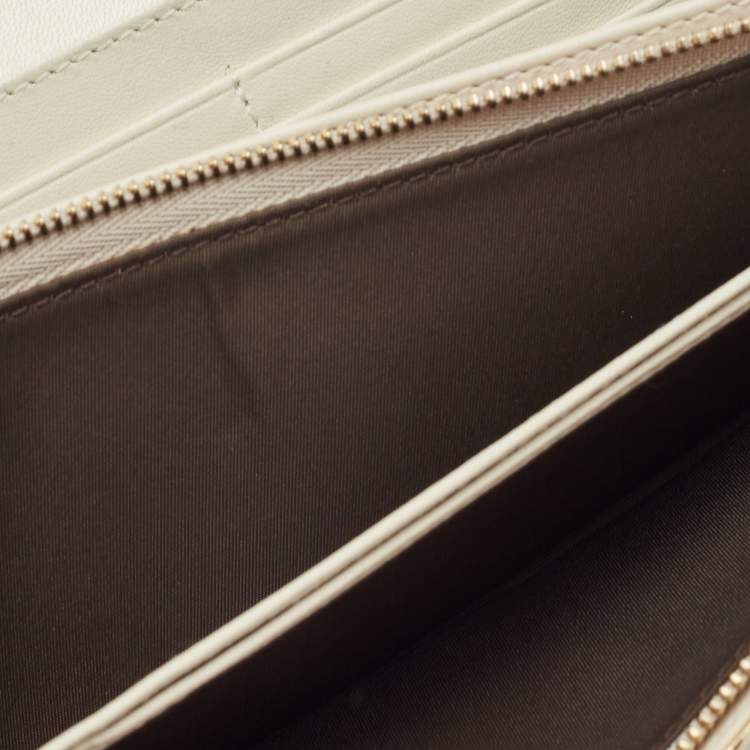 Pre Owned Dior Beige/Brown Python and Leather Lady Dior Wallet On Chain