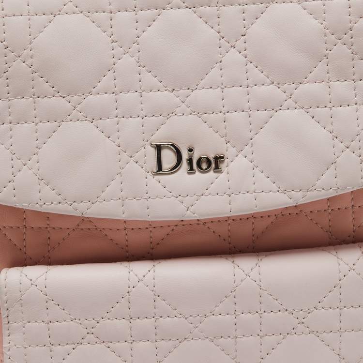 Pre Owned Dior Tri Color Cannage Quilted Leather Small Stardust Backpack