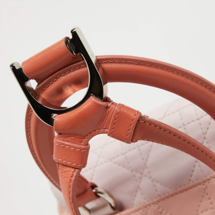 Pre Owned Dior Tri Color Cannage Quilted Leather Small Stardust Backpack