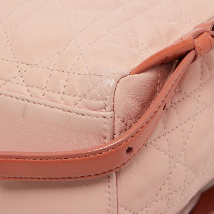 Pre Owned Dior Tri Color Cannage Quilted Leather Small Stardust Backpack