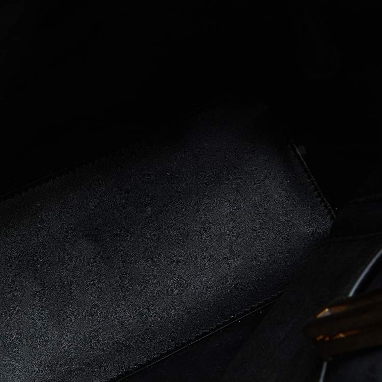 Pre Owned Dior Black Leather Medium Studded Supple Lady Dior Tote