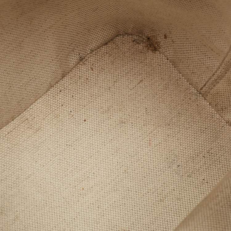 Pre Owned Dior Burgundy Oblique Canvas and Leather Drawstring Chain Bucket Bag