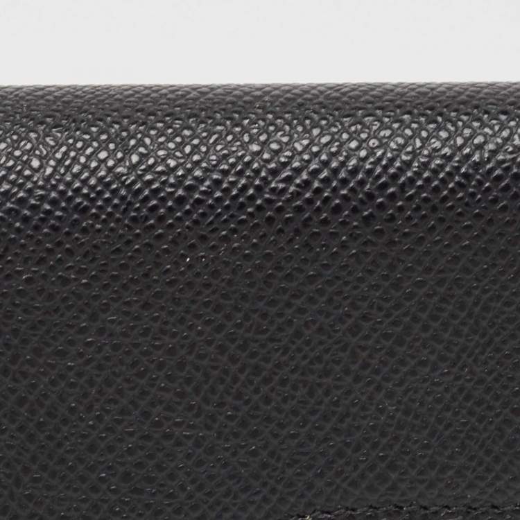 Pre Owned Dior Black Leather Saddle Card Holder