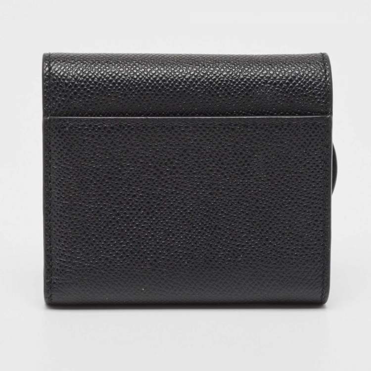 Pre Owned Dior Black Leather Saddle Card Holder