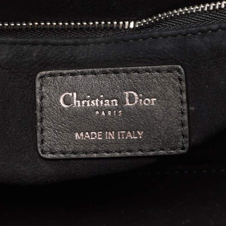 Pre Owned Dior Green/Black Studded Leather Medium Dio(r)evolution J'Adior Chain Bag