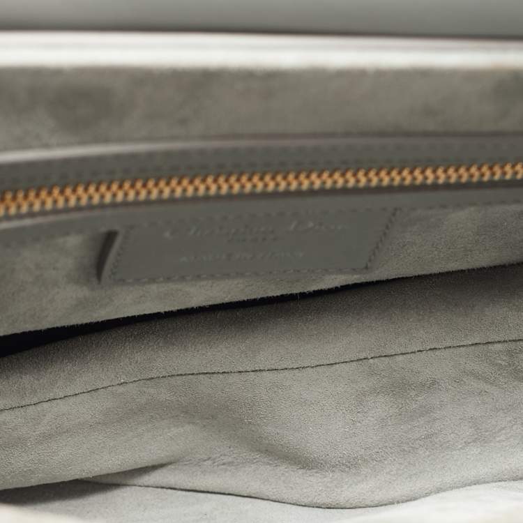 Pre Owned Dior Grey Ultra Matte Leather Saddle Shoulder Bag