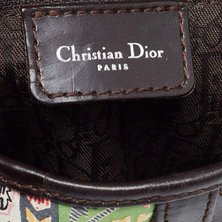 Pre Owned Dior Multicolour Satin Paisley Saddle Bag 