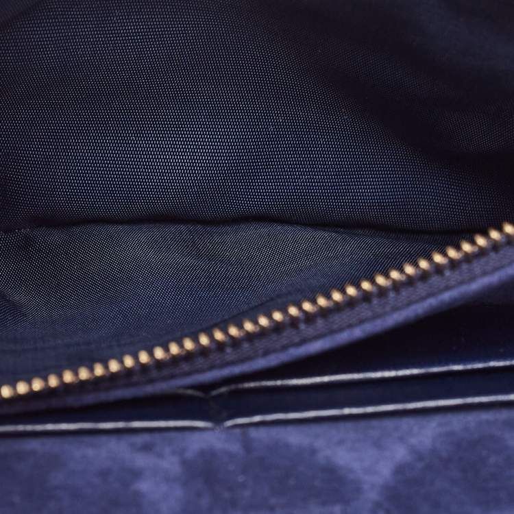 مملوكة مسبقًا Dior Indigo Blue Cannage Leather Daddi Chain Pouch