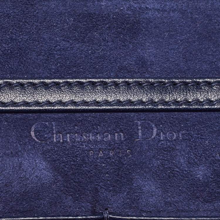 مملوكة مسبقًا Dior Indigo Blue Cannage Leather Daddi Chain Pouch