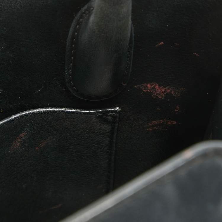 Pre Owned Dior Black Leather Mini Diorever Tote