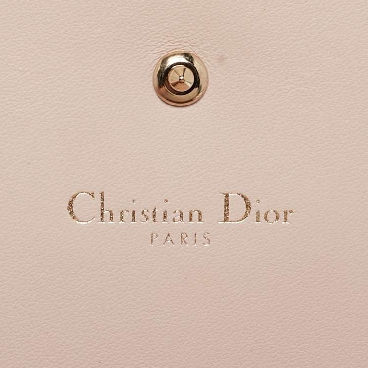 Pre Owned Dior Beige Patent Leather Diorama Wallet on Chain
