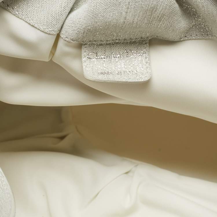 Pre Owned Dior Mint Green Shimmering Suede Babe Hobo