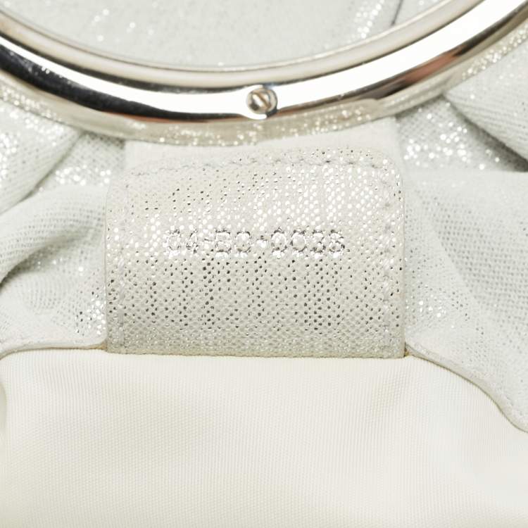 Pre Owned Dior Mint Green Shimmering Suede Babe Hobo