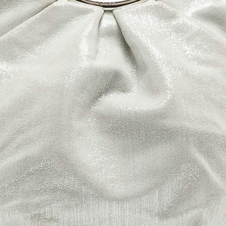 Pre Owned Dior Mint Green Shimmering Suede Babe Hobo