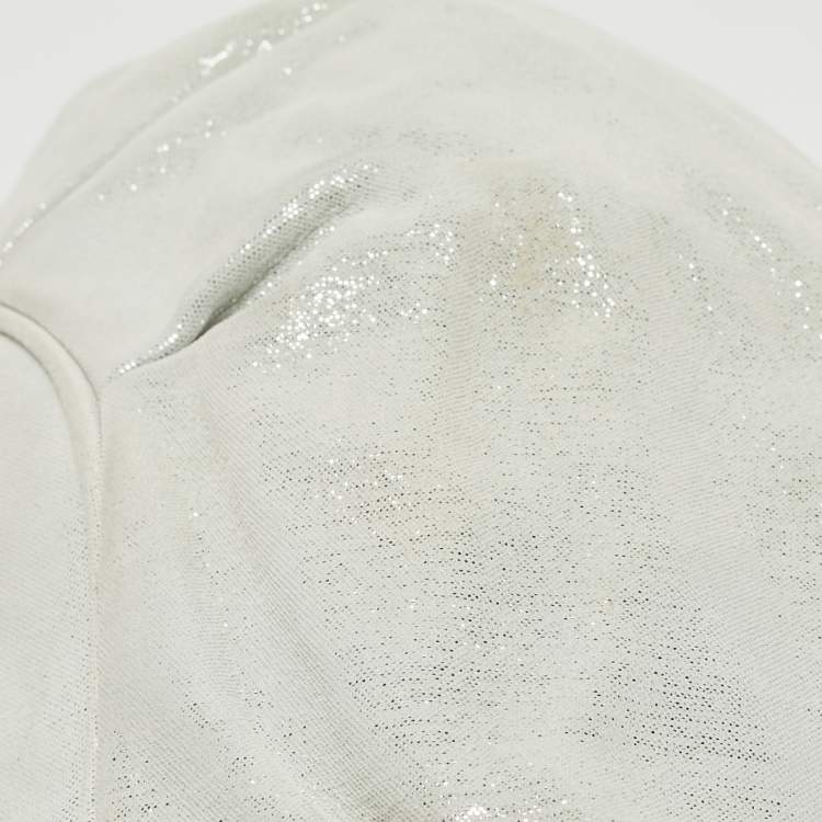 Pre Owned Dior Mint Green Shimmering Suede Babe Hobo