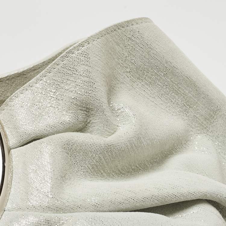 Pre Owned Dior Mint Green Shimmering Suede Babe Hobo