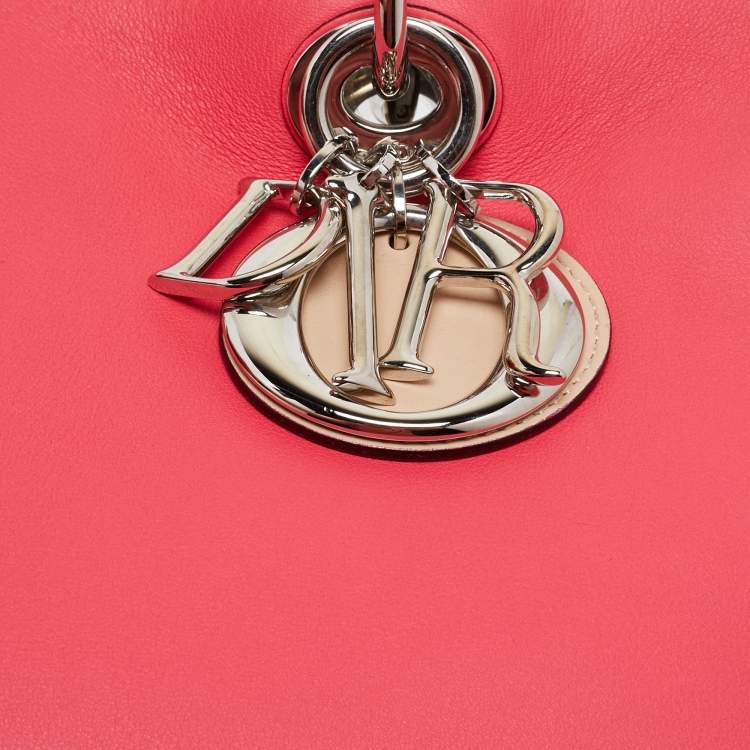 Pre Owned Dior Tricolor Leather Medium Diorissimo Tote