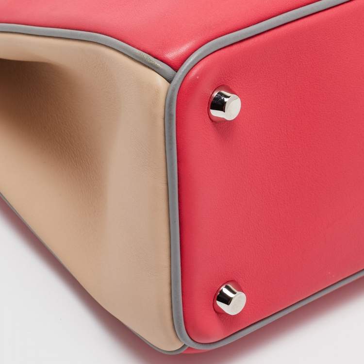 Pre Owned Dior Tricolor Leather Medium Diorissimo Tote