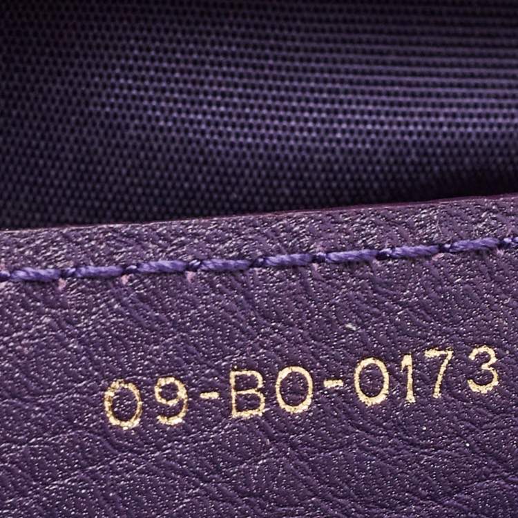 Pre Owned Dior Purple Leather Diorissimo Bowler Bag