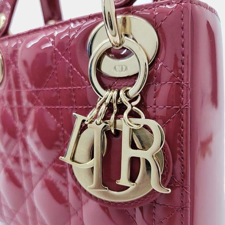 Pre Owned Christian Dior Patent Lady Bag Mini