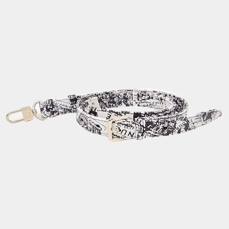 Pre Owned Christian Dior White/Black Plan de Paris Printed Calfskin Medium Lady D-Joy Bag