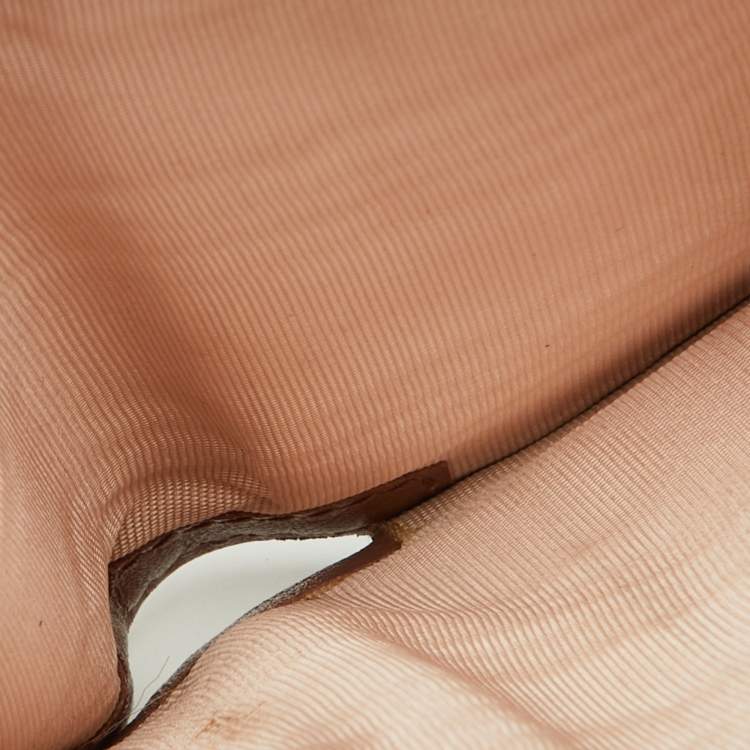 Pre Owned Dior Old Rose Leather Diorama Trifold Wallet