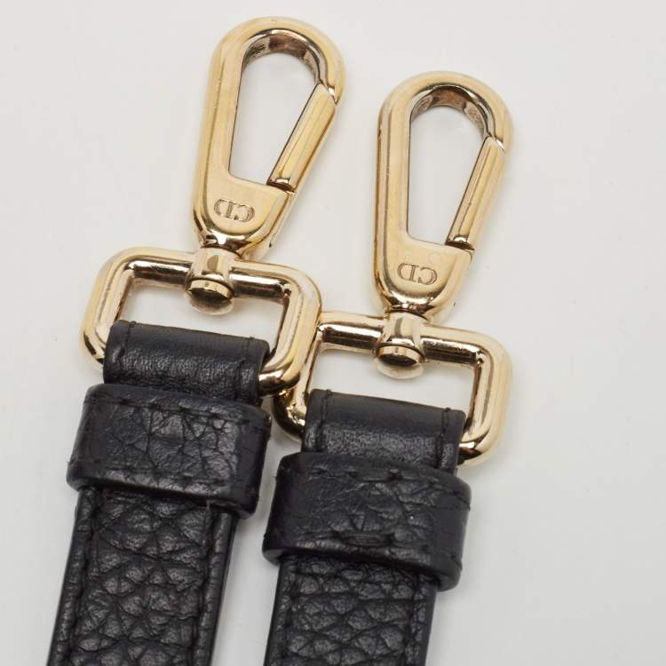 Pre Owned Dior Black Leather Medium Diorissimo Shopper Tote