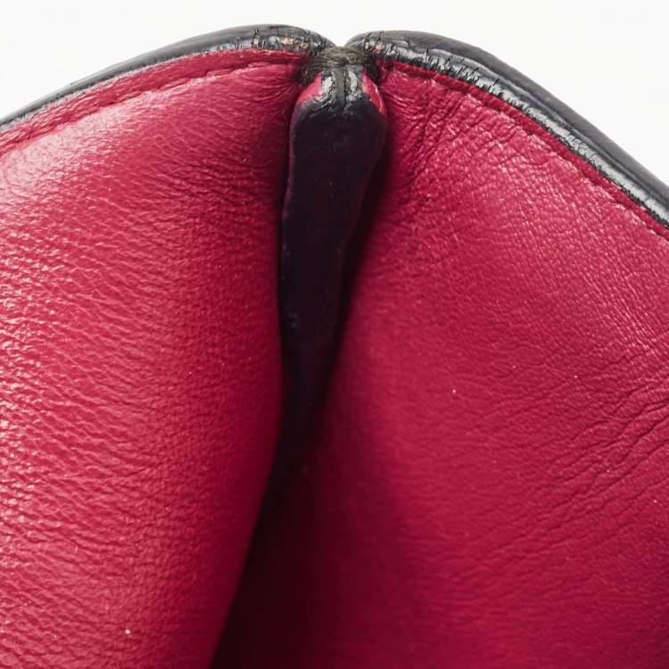 Pre Owned Dior Black Leather Medium Diorissimo Shopper Tote