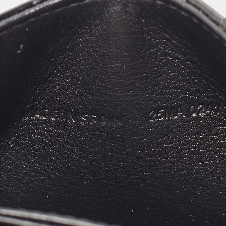Pre Owned Dior Black Cannage Patent Leather Lady Dior 5 Gusset Card Holder