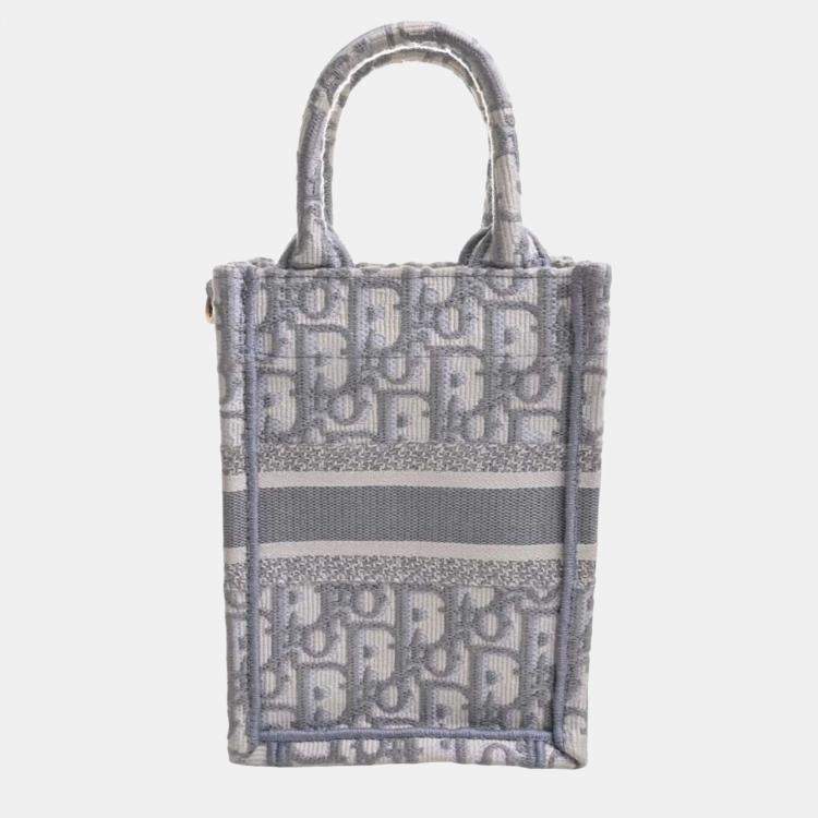 Dior mini discount book tote grey