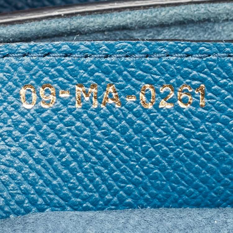 Pre Owned Dior Teal Blue Leather Saddle Shoulder Bag