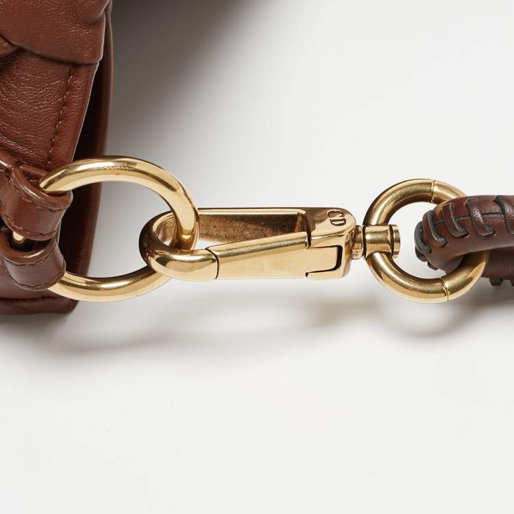 Pre Owned Dior Dark Brown Leather Libertine Hobo