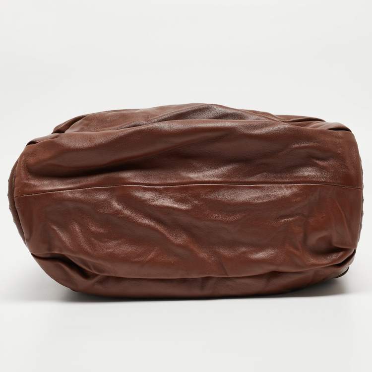 Pre Owned Dior Dark Brown Leather Libertine Hobo