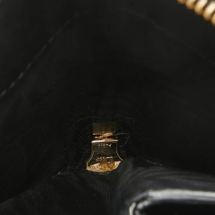 Pre Owned Dior Black Cannage Leather Lady Dior Voyageur Compact Wallet