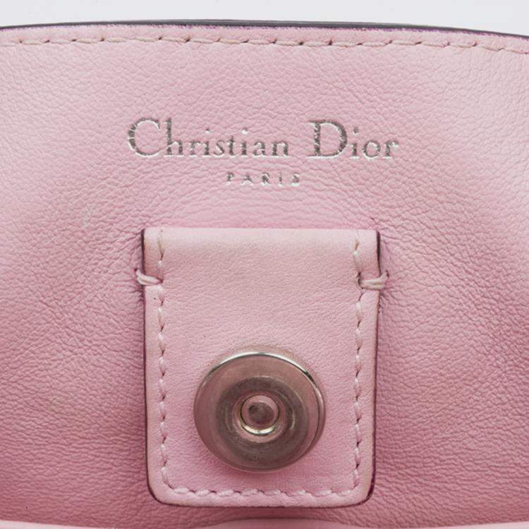 Pre Owned Dior diorissimo mini  electric blue grained calf leather SHW small Bag